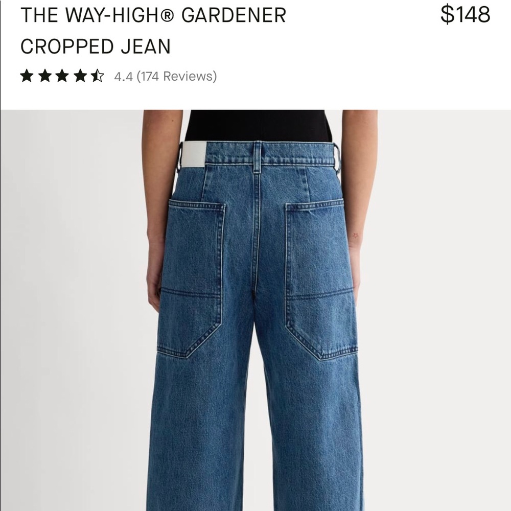 Everlane way high gardener cropped jeans